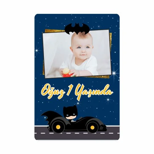 Batman Temalı Doğum Günü Afişi